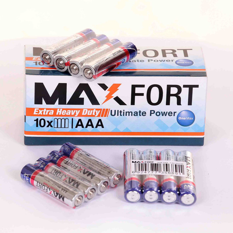 باتری نیم قلمی مکس فورت مدل Extra Heavy Duty بسته 40 عددی