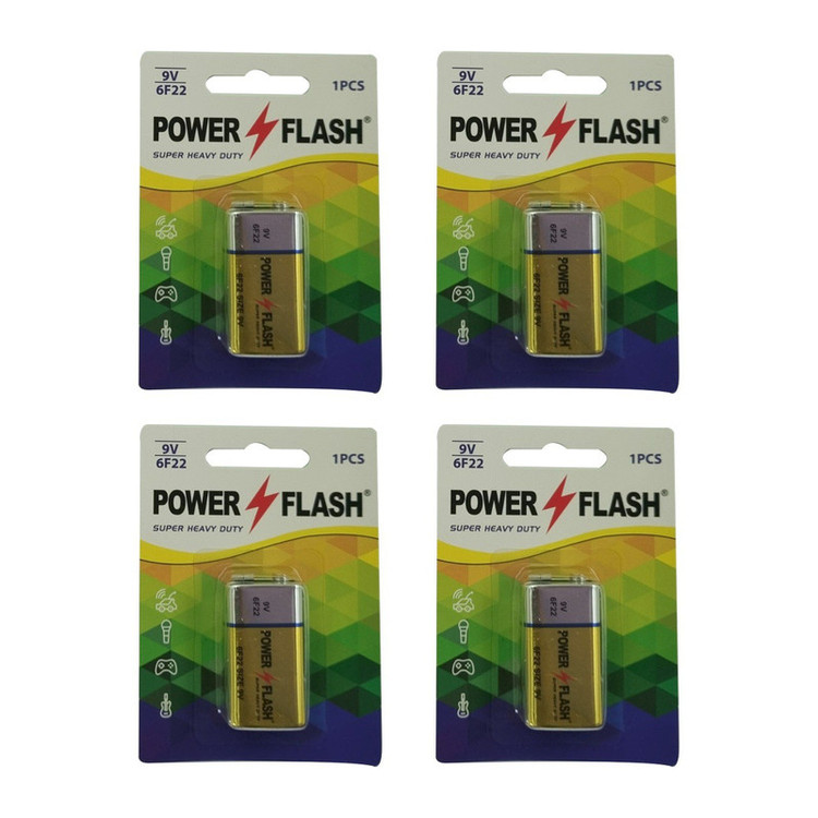 باتری کتابی پاورفلش مدل Super Heavy Duty بسته۴عددی