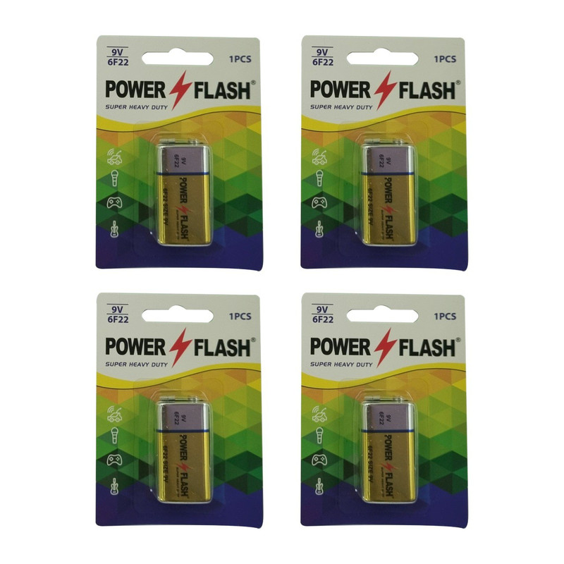 باتری کتابی پاورفلش مدل Super Heavy Duty بسته۴عددی