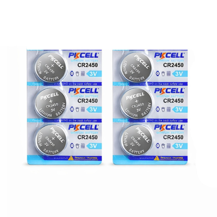 باتری سکه ای پیکی سل مدل CR2450 ولتاژ 3V مجموعه 6 عددی