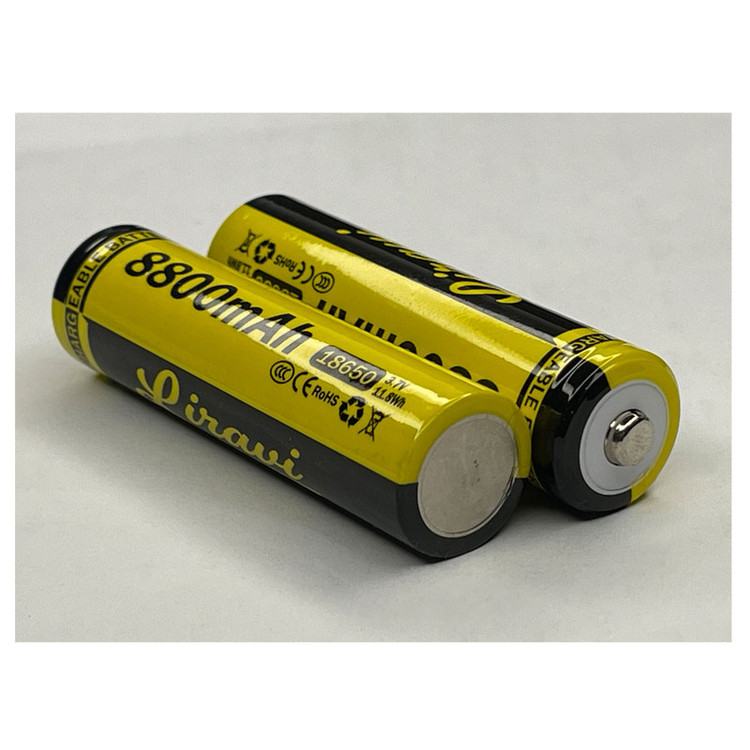 باتری لیتیومی قابل شارژ لیراوی مدل 18650 کد 3.7v ظرفیت 8800 میلیآمپرساعت بسته 2 عددی