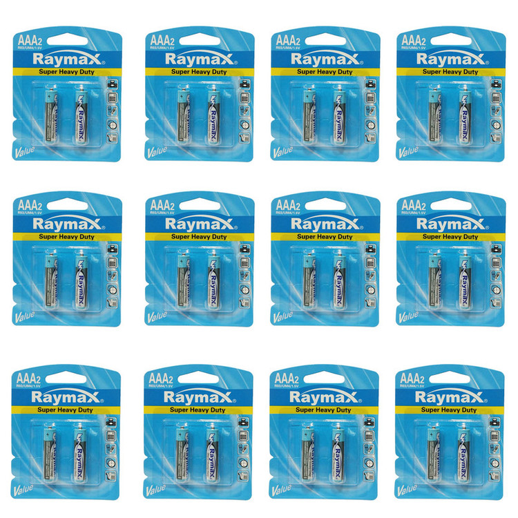 باتری نیم قلمی رایمکس مدل Super Heavy Duty بسته 24 عددی