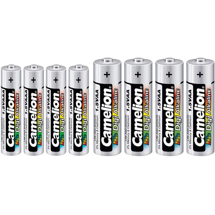 باتری قلمی و نیم قلمی کملیون مدل Digi Alkaline بسته 8 عددی