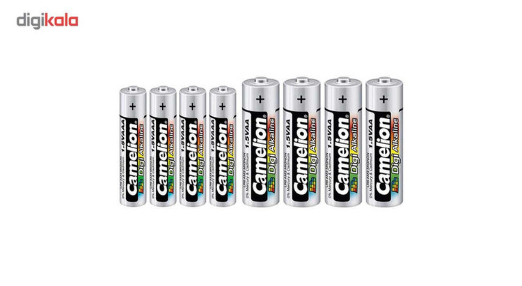 باتری قلمی و نیم قلمی کملیون مدل Digi Alkaline بسته 8 عددی