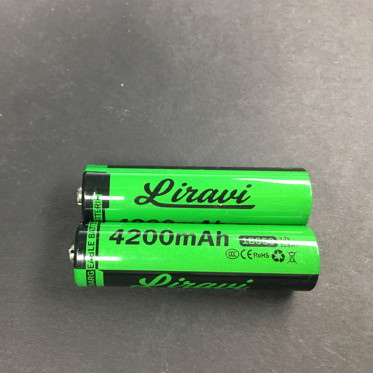 باتری لیتیوم یون قابل شارژ لیراوی مدل 18650 کد 3.7V ظرفیت 4200 میلیآمپرساعت بسته 2 عددی