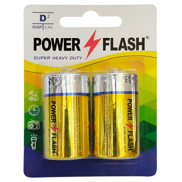 باتری D پاور فلش مدل Heavy Duty-D بسته 4 عددی
