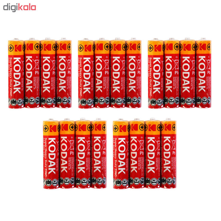 باتری قلمی کداک مدل Super Heavy Duty بسته 20 عددی
