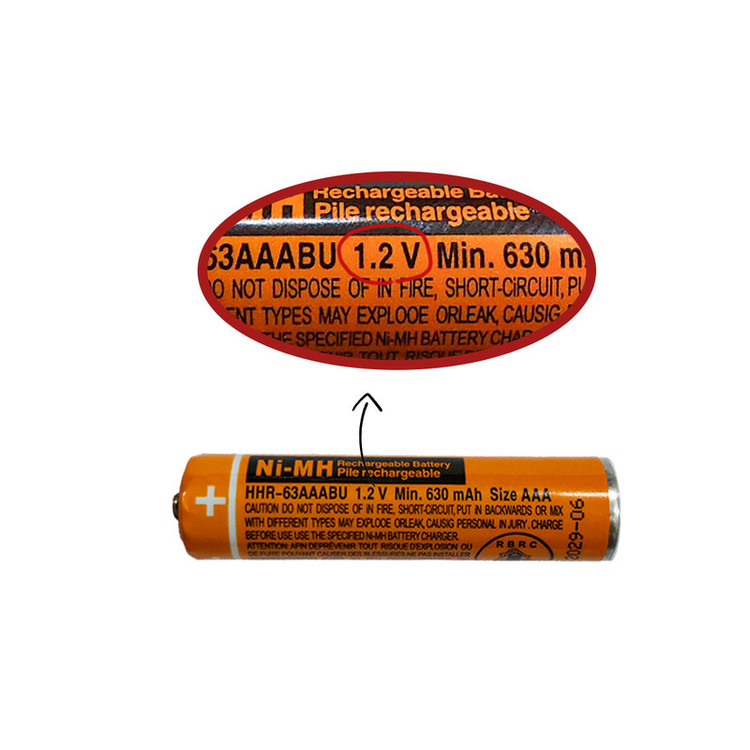 باتری تلفن بی سیم پاناسونیک مدل HHR-63AAABU بسته 2 عددی