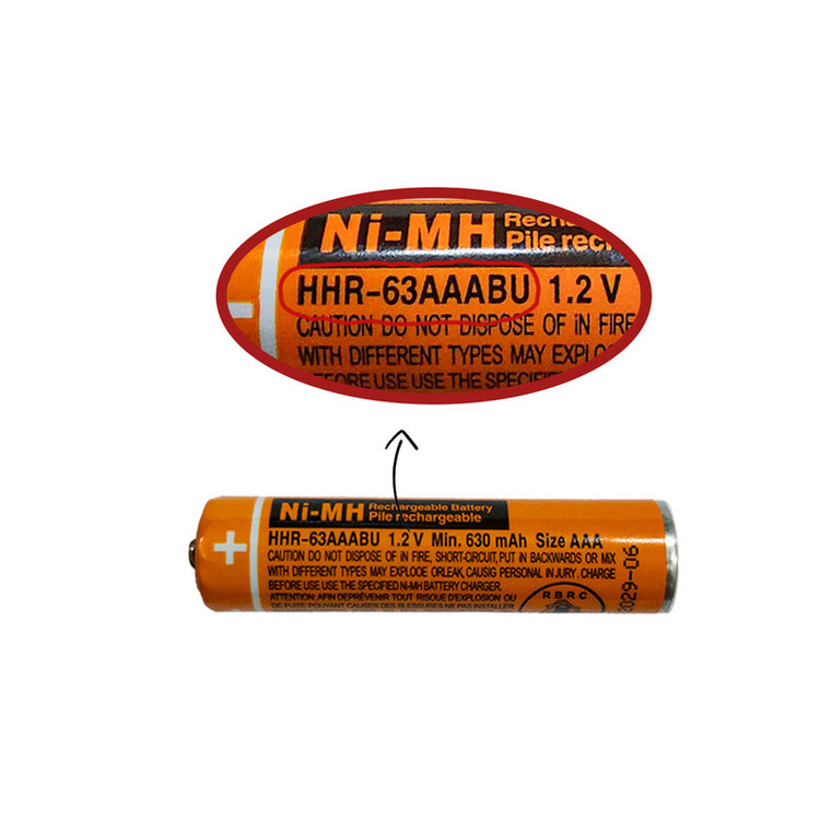 باتری تلفن بی سیم پاناسونیک مدل HHR-63AAABU بسته 2 عددی