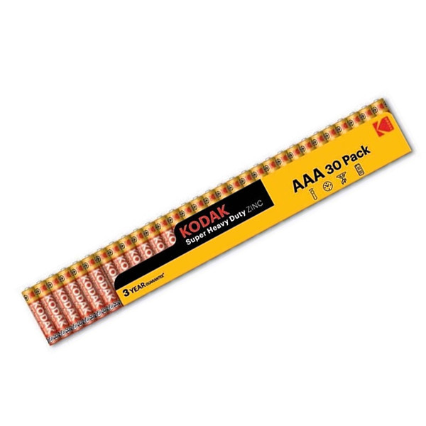 باتری نیم قلمی کداک مدل Super Heavy Duty Zinc بسته 30 عددی