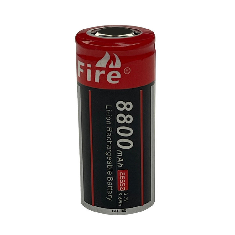باتری لیتیوم یون قابل شارژ کولیت فایر مدل 26650 کد 3.7v ظرفیت 8800 میلیآمپرساعت