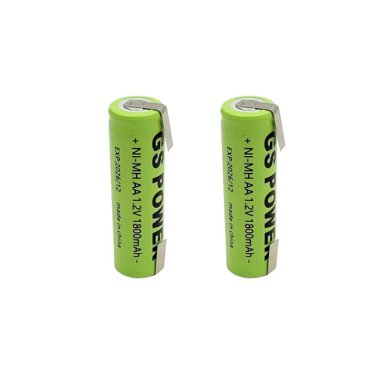 باتری قلمی قابل شارژ جی اس پاور مدل GS-1800mAh بسته دو عددی