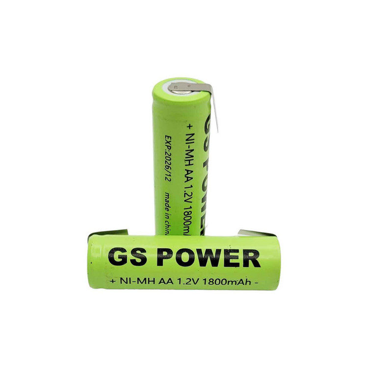 باتری قلمی قابل شارژ جی اس پاور مدل GS-1800mAh بسته دو عددی