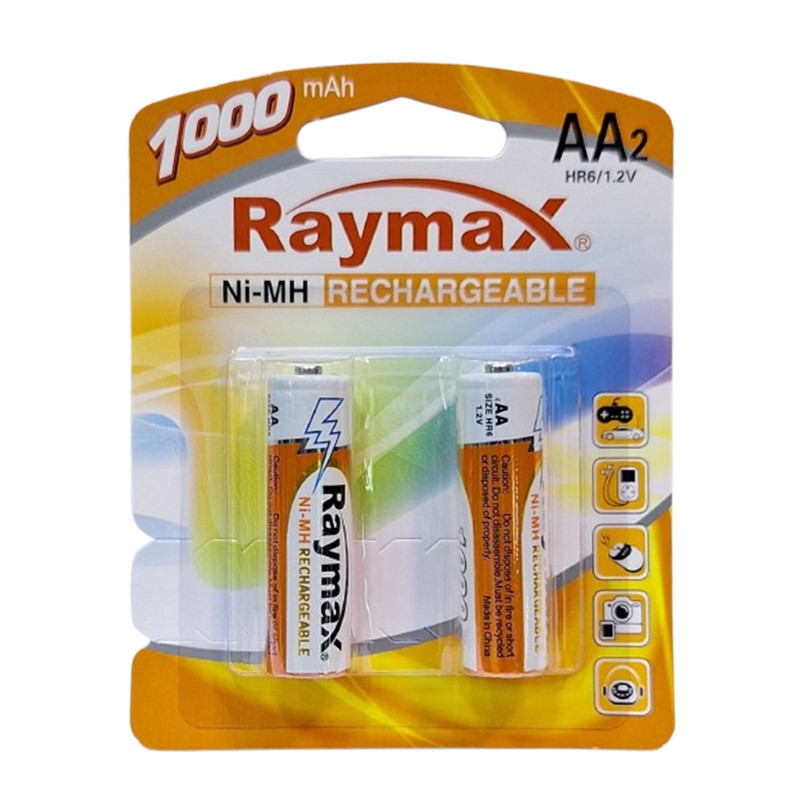 باتری قلمی قابل شارژ رایمکس مدل RCH-1000 بسته ۲ عددی