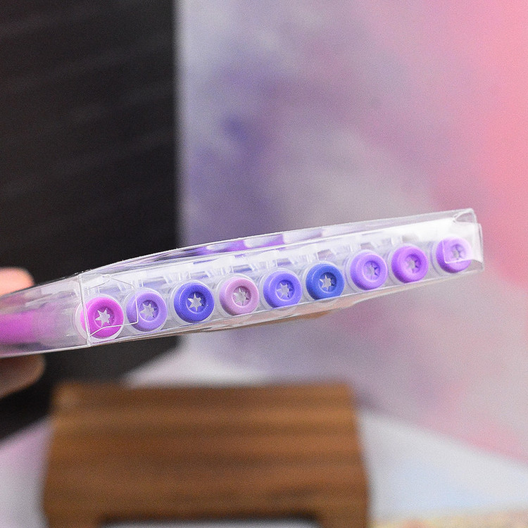 روان نویس 0.6 میلی متری لنگو مدل Purple Style بسته 9 عددی