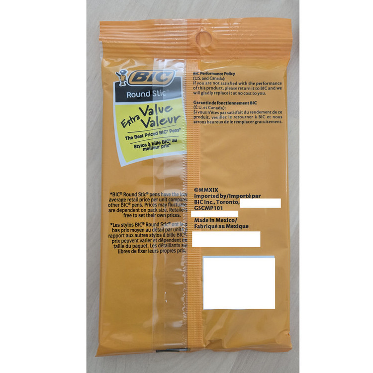 خودکار 1 میلی متری بیک مدل EXTRA COMFORT کد 01200 بسته 10 عددی