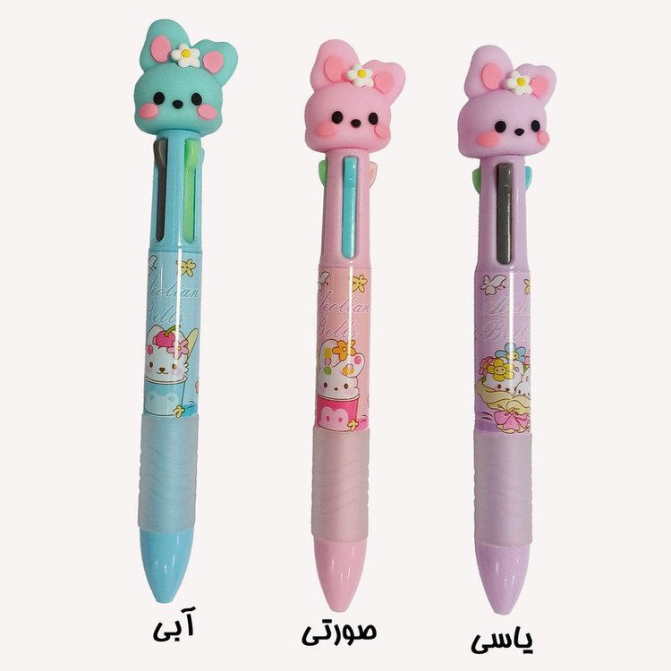خودکار ویبو مدل فانتزی 4 رنگ کد WB-55565 بسته 3 عددی