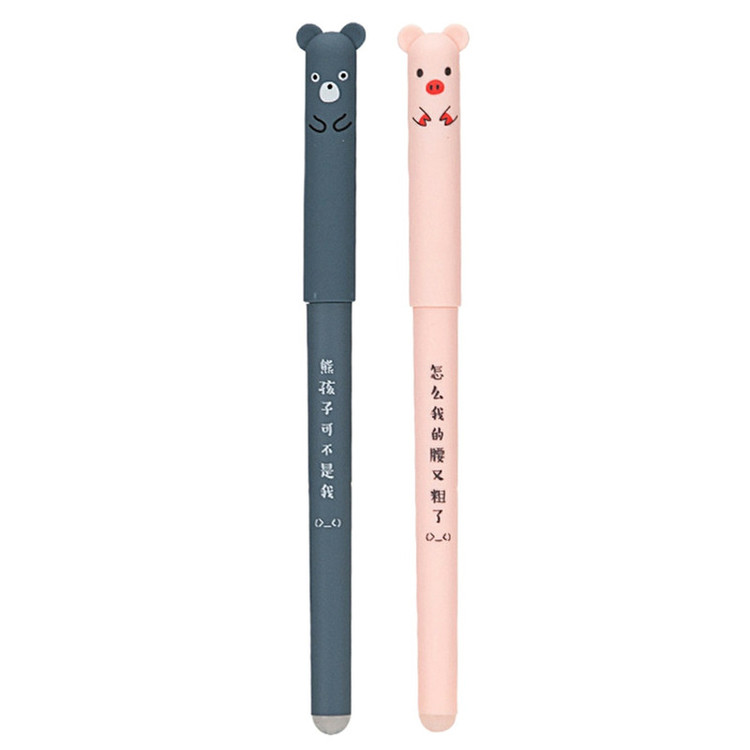 روان نویس مدل حیوانات Erasable کد M1203-pigbeer مجموعه 2 عددی