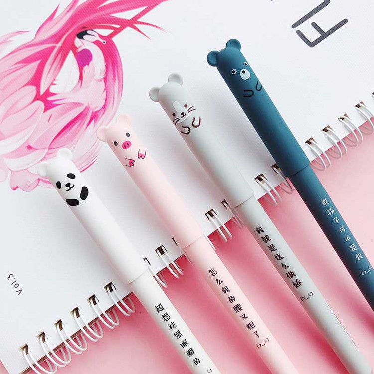 روان نویس مدل حیوانات Erasable کد M1203-pigbeer مجموعه 2 عددی