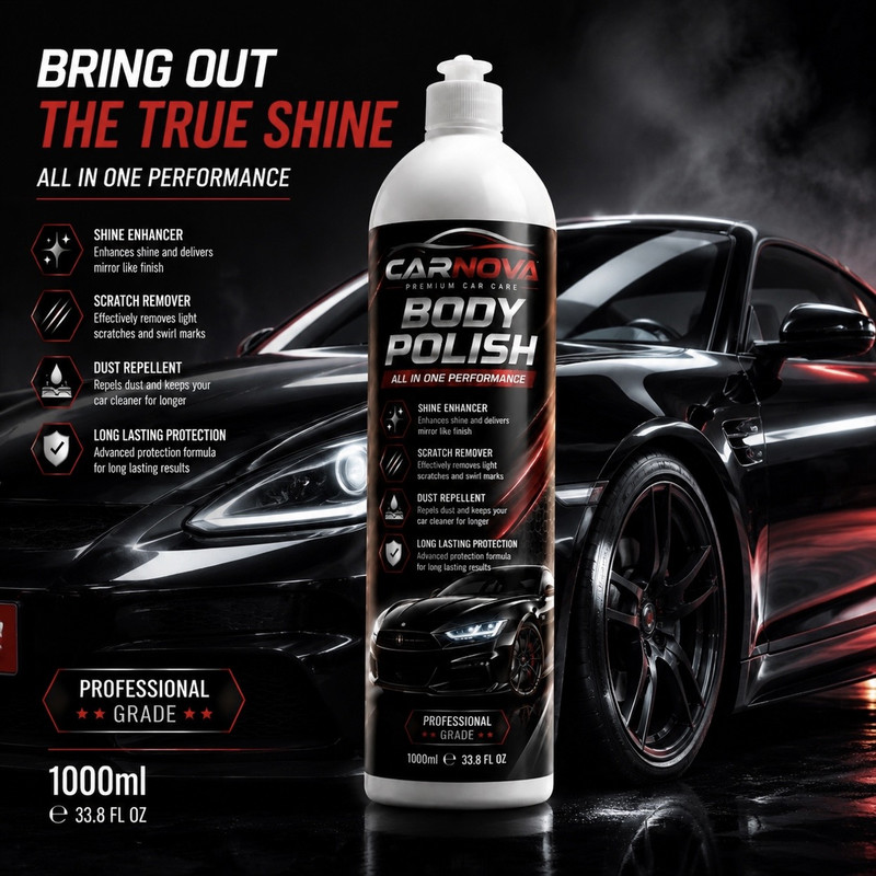 پولیش زبر بدنه خودرو کارنوا مدل Body-Polish وزن 1000 گرم