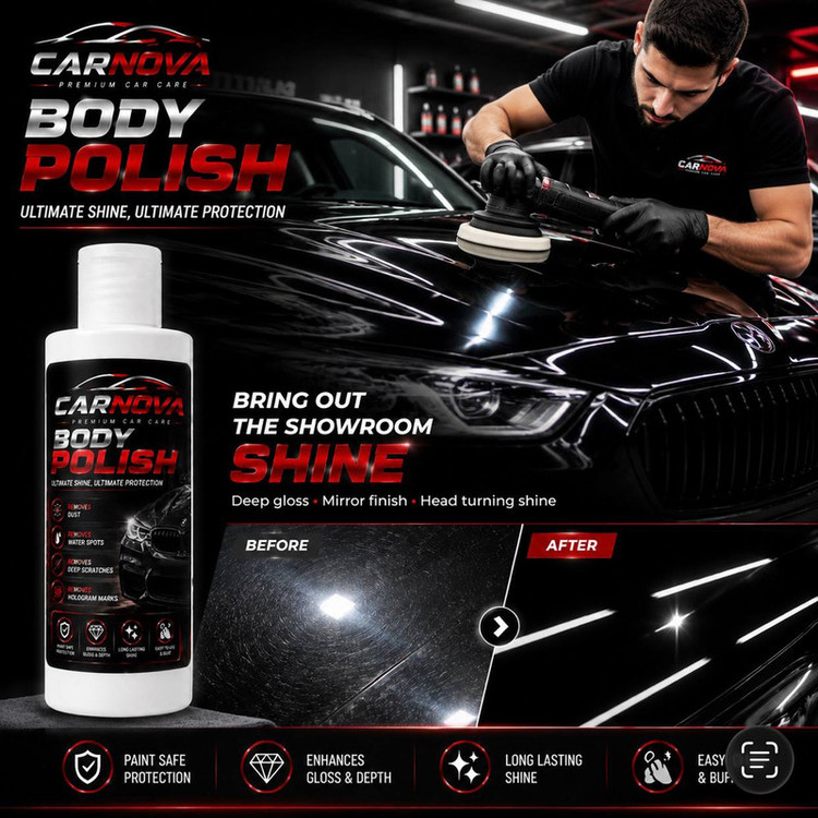 پولیش زبر بدنه خودرو کارنوا مدل Body-Polish حجم 170 میلی لیتر