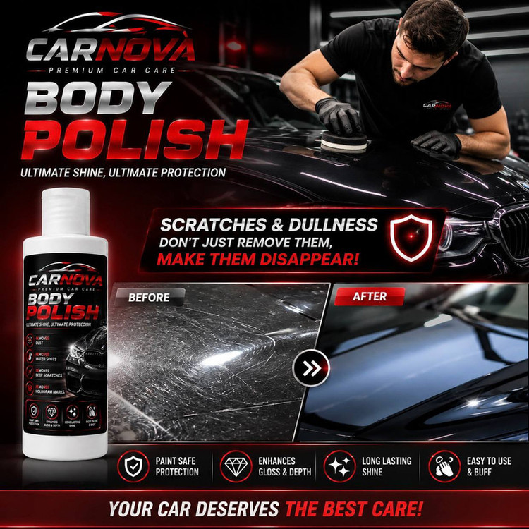 پولیش زبر بدنه خودرو کارنوا مدل Body-Polish حجم 170 میلی لیتر
