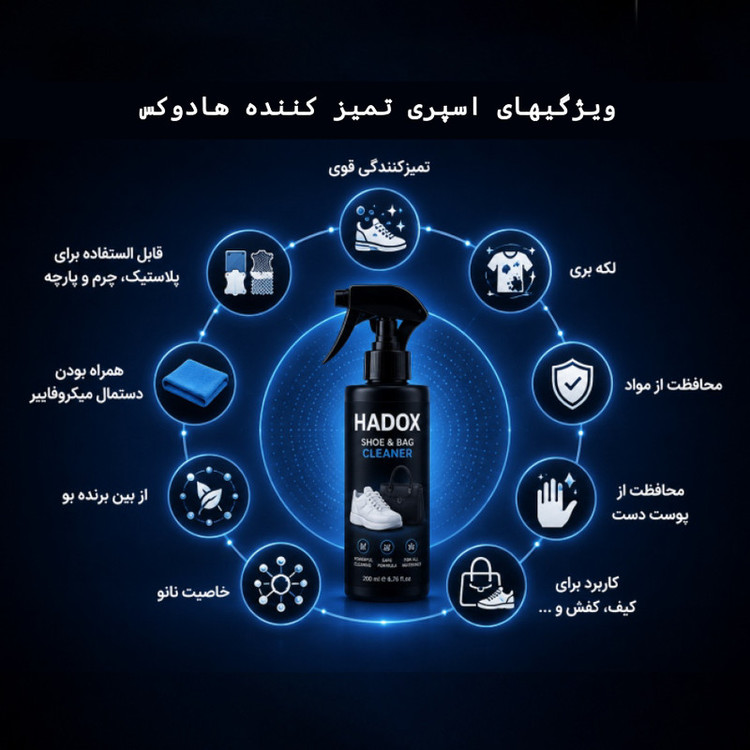 اسپری پاککننده چندمنظوره هادوکس مدل Chr 01 حجم 500 میلی لیتر به همراه دستمال میکروفایبر