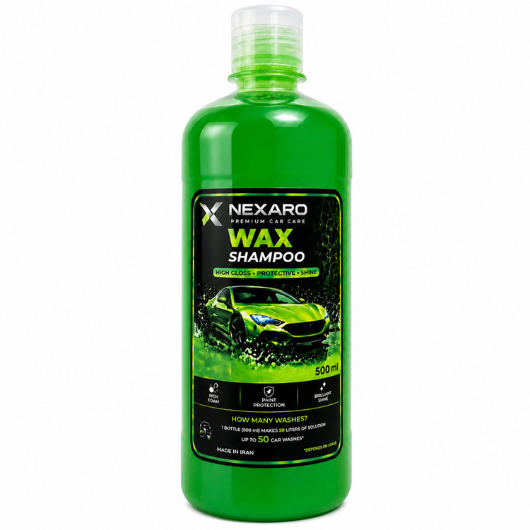 شامپو واکس بدنه خودرو نکسارو مدل Wax حجم 500 میلی لیتر