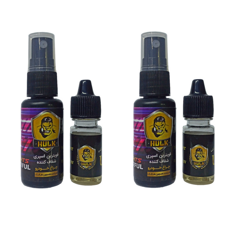 پولیش فوری رفع زردی و ماتی چراغ خودرو هالک مدل car lights powerful حجم 30 میلی لیتر بسته 2 عددی