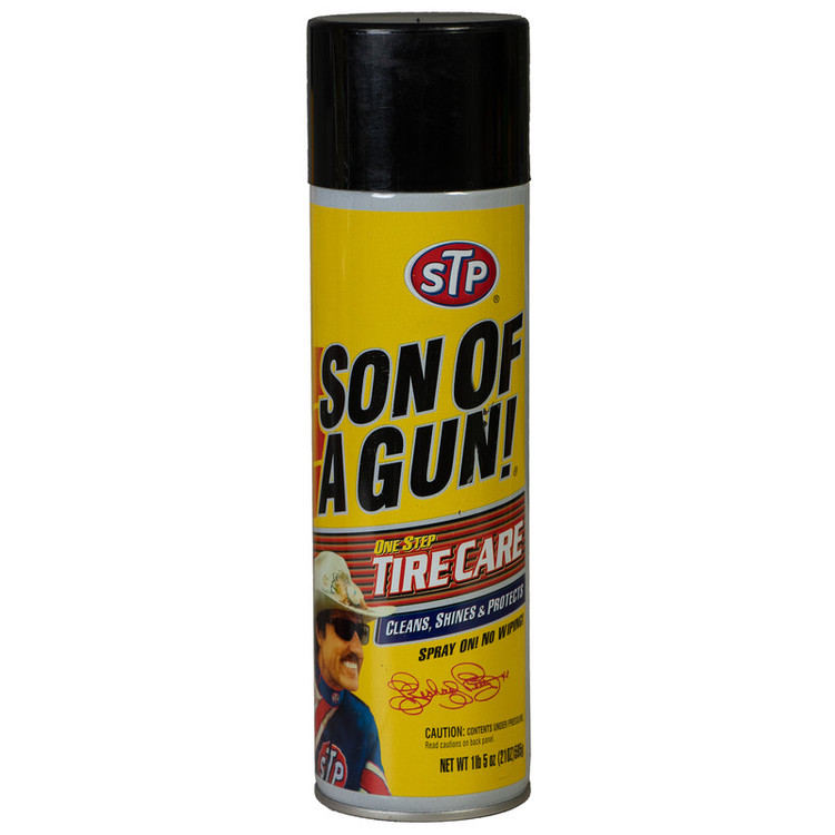 اسپری تمیز کننده و براق کننده تایر خودرو اس تی پی مدل Sun Of Gun حجم 595 گرم بسته 3 عددی