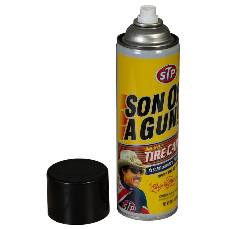 اسپری تمیز کننده و براق کننده تایر خودرو اس تی پی مدل Sun Of Gun حجم 595 گرم بسته 3 عددی