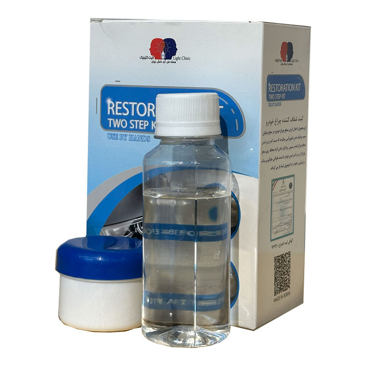 محلول و پولیش شفاف کننده چراغ خودرو لایت کلینیک مدل 123 حجم 100 میلی لیتر مجموعه 2 عددی