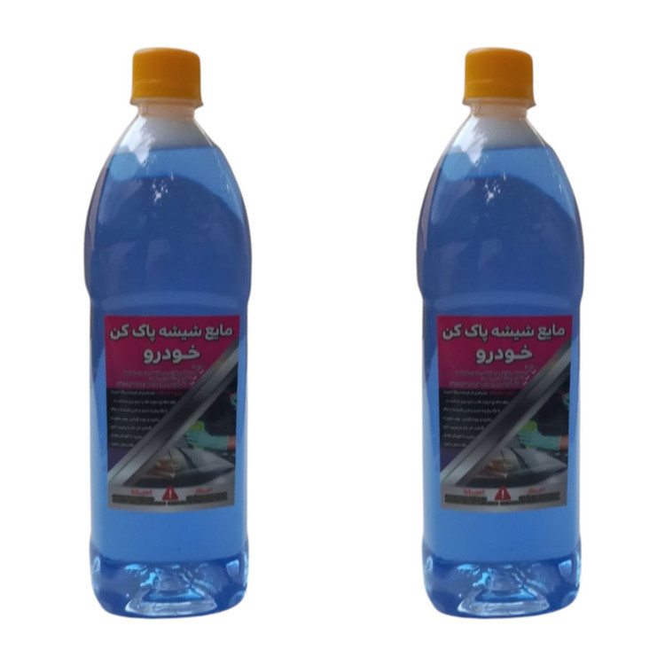 مایع شیشه شوی خودرو مدل نانو حجم 2 لیتر مجموعه 2 عددی