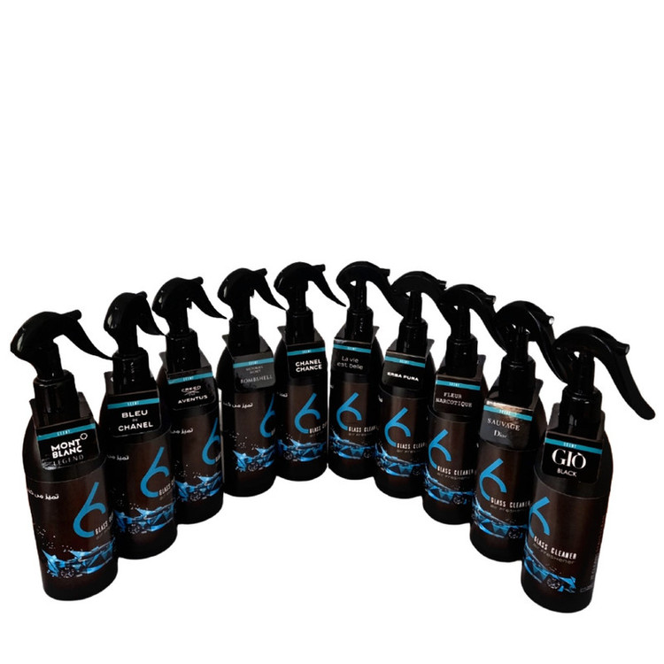 اسپری خوشبو کننده و شیشه شور اتومبیل سیکس مدل Glass cleaner BLUE DE CHANEL حجم 270 میل