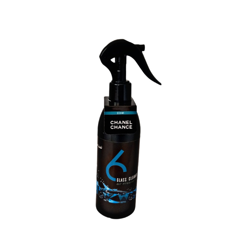 اسپری خوشبو کننده و شیشه شور اتومبیل سیکس مدل Glass Cleaner با رایحه شنل چنس حجم 270 میلی لیتر