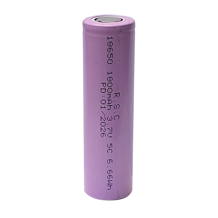 باتری لیتیوم یون قابل شارژ آر اس سی مدل RSC-18650-5C-1800 ظرفیت 1800 میلی آمپر ساعت