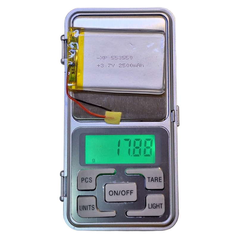 باتری لیتیومی قابل شارژ مدل XP-553550 ظرفیت 2500 میلی آمپر ساعت