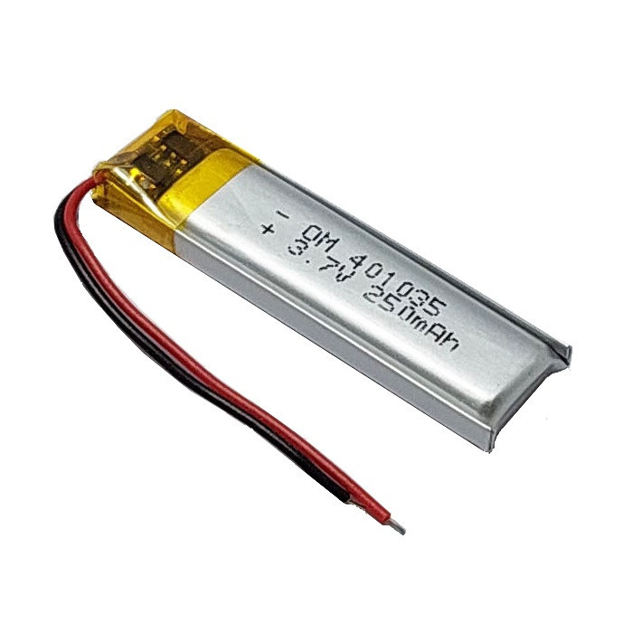 باتری لیتیومی قابل شارژ مدل OM-401035 ظرفیت 250 میلیآمپرساعت بسته 2 عددی