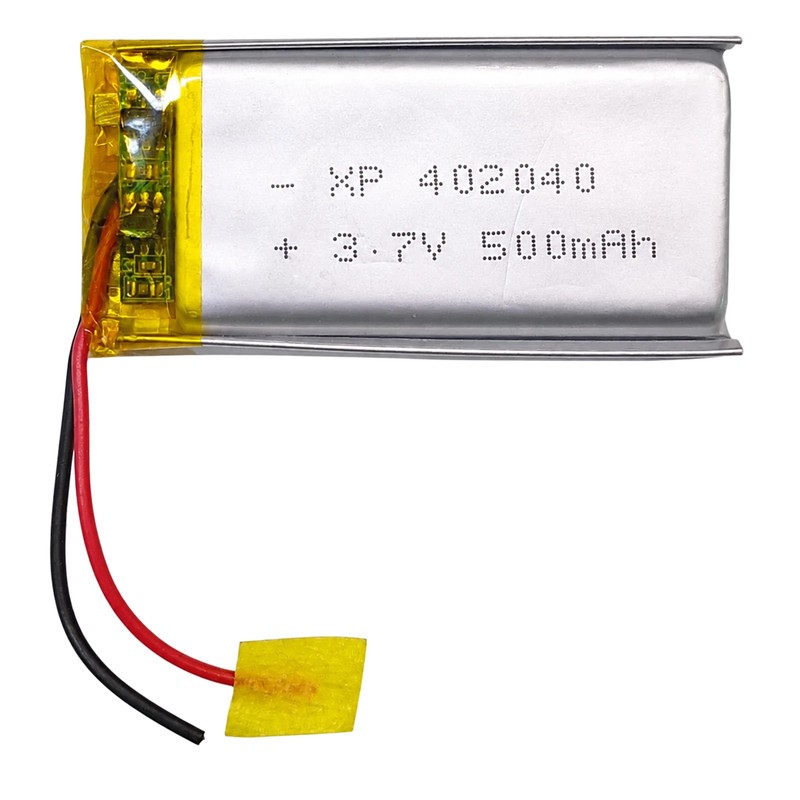 باتری لیتیومی قابل شارژ مدل XP-402040 ظرفیت 500 میلی‌ آمپر ساعت