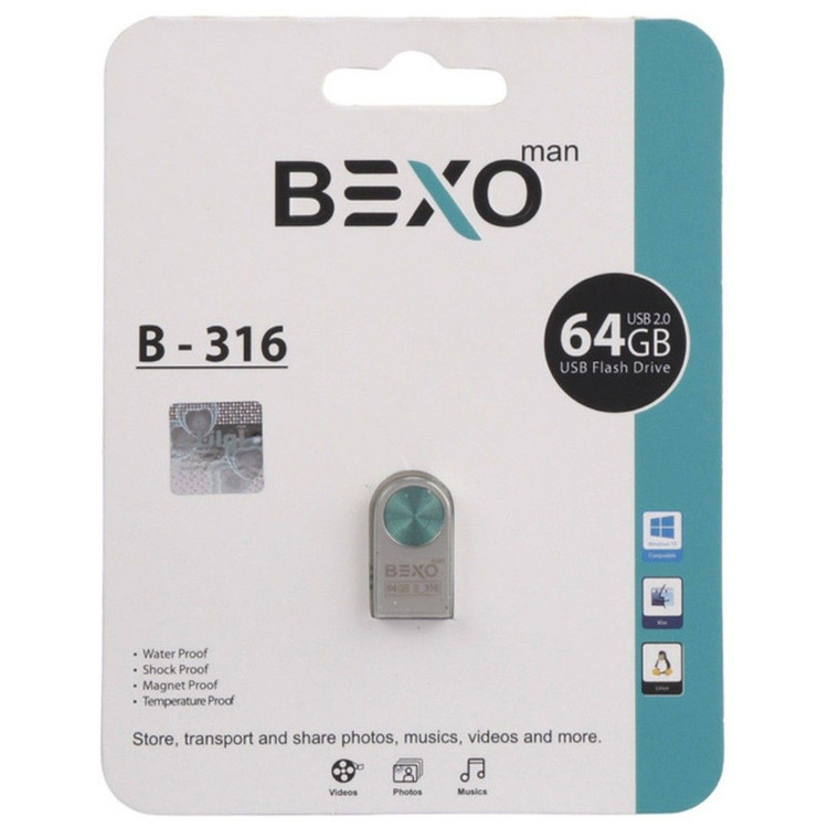 فلش مموری بکسو مدل B-316 ظرفیت 16 گیگابایت با رابط USB 2.0