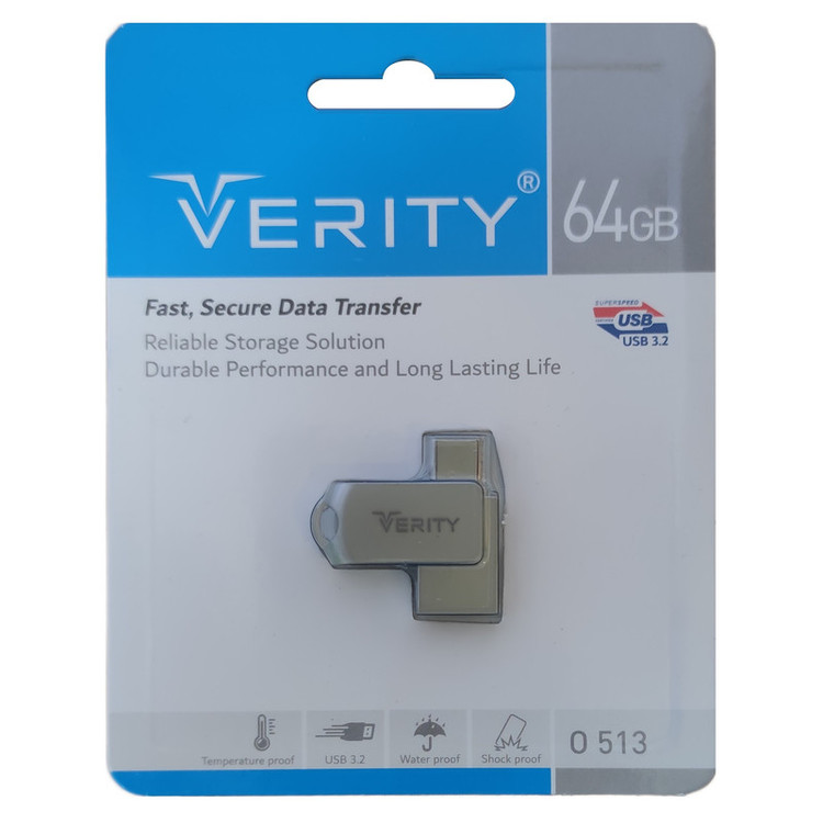 فلش مموری وریتی مدل O 513 ظرفیت 64 گیگابایت با رابط usb-C