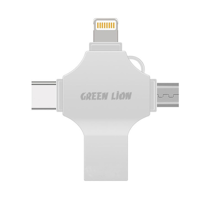 فلش مموری گرین لاین مدل 4in1 ظرفیت 512 گیگابایت با رابط لایتنینگ / USB-A‌ /USB-C / MicroUSB