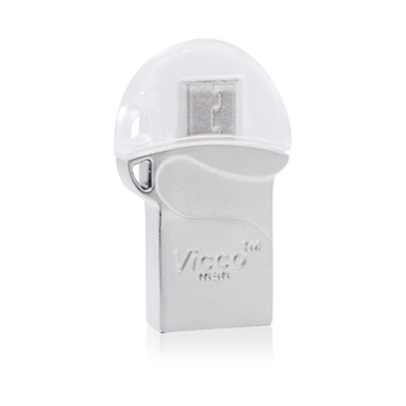 فلش مموری ویکو من مدل VC125 OTG USB2 SILVER ظرفیت 8گیگابایت
