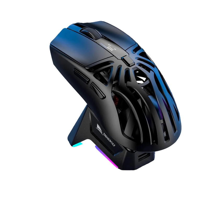ماوس بی سیم گیمینگ اسمیل ولف مدل M8 with RGB Charging Dock