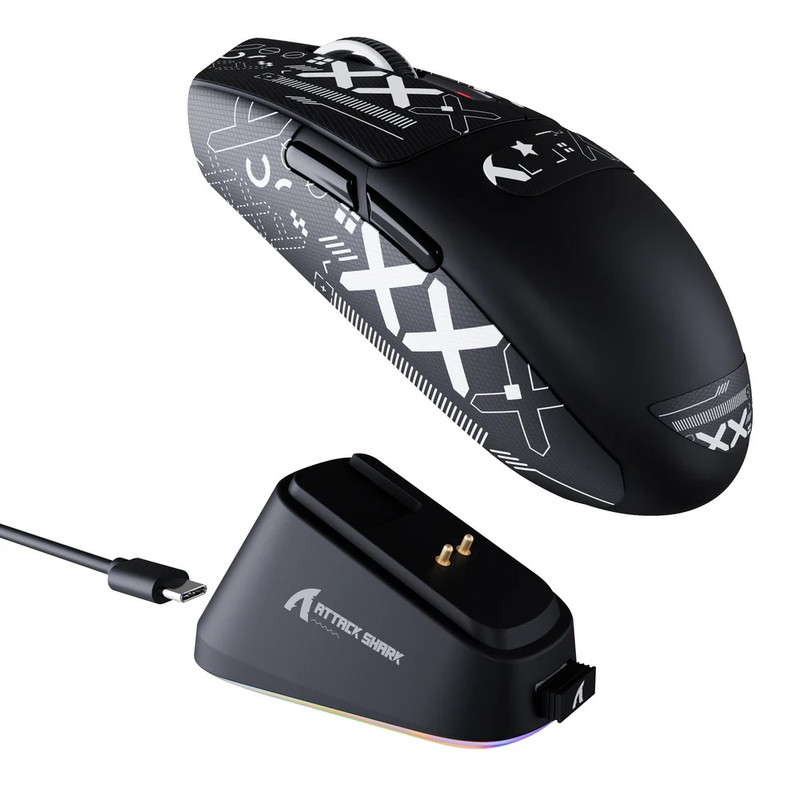 ماوس بی سیم گیمینگ اتک شارک مدل G3 Pro With RGB Charging Dock