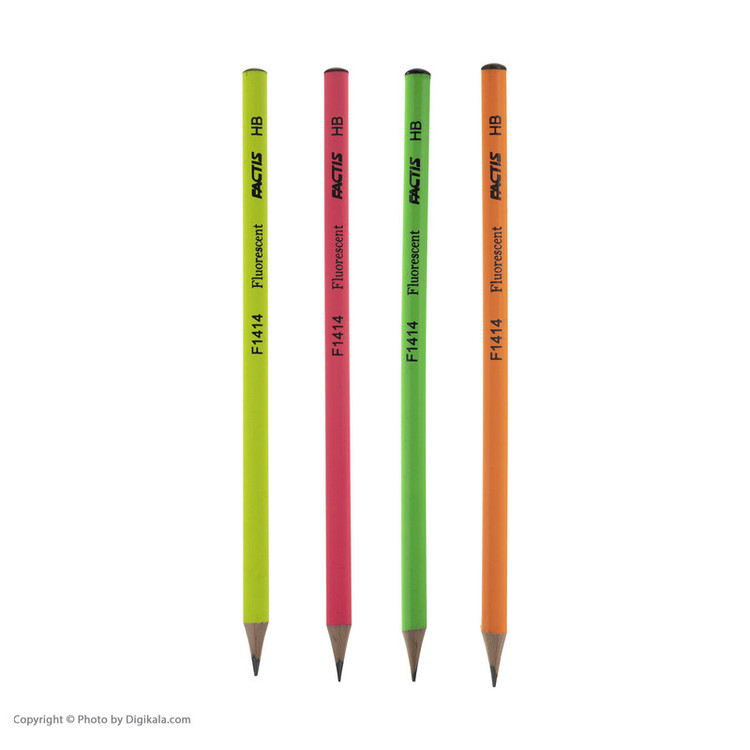 مداد مشکی فکتیس مدل Fluorescent بسته 4 عددی