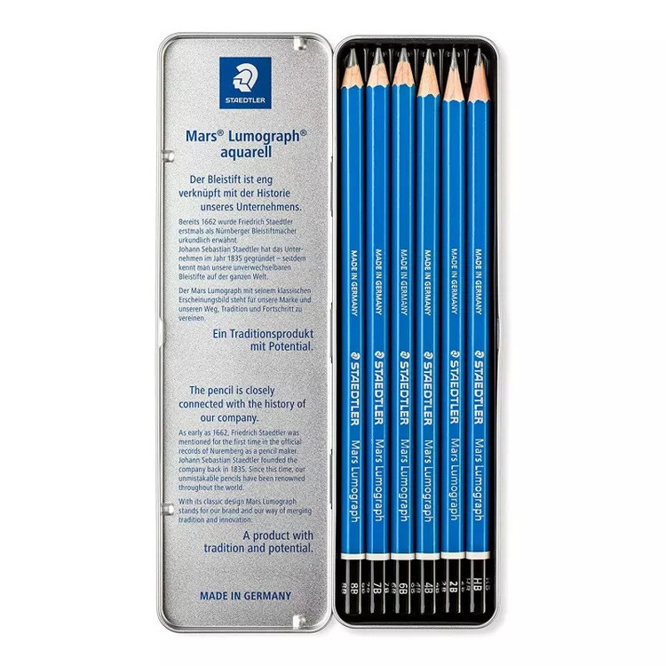 مداد طراحی استدلر مدل Mars Lumograph 100 G6 مجموعه 6 عددی