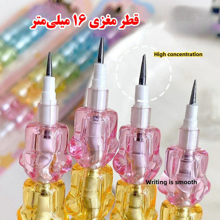 مداد فشنگی با درجه سختی HB مدل NP-1704-1 طرح پنجه گربه بسته 2 عددی