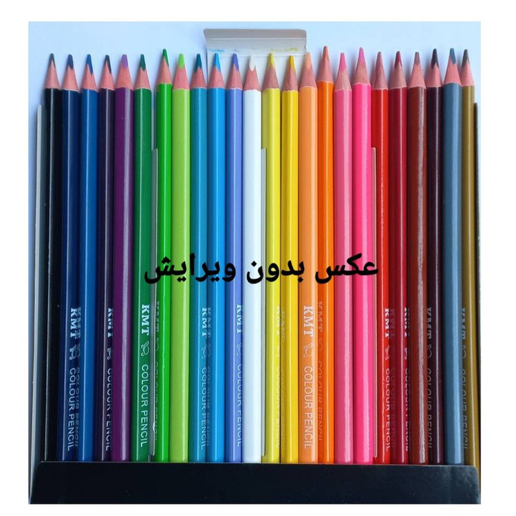 مداد رنگی 48 رنگ کی ام تی مدل TRIPLUS طرح رنگین کمان بسته 4 عددی