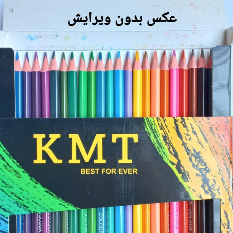 مداد رنگی 48 رنگ کی ام تی مدل TRIPLUS طرح رنگین کمان بسته 4 عددی